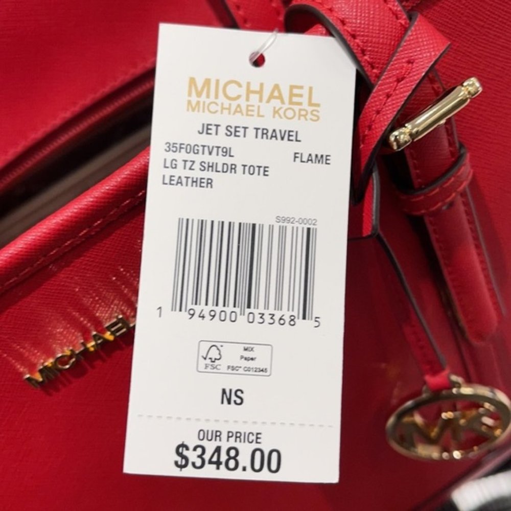 Michael Kors Jet Set Travel Large Top Zip Tote Leather - Picture 14 of 16